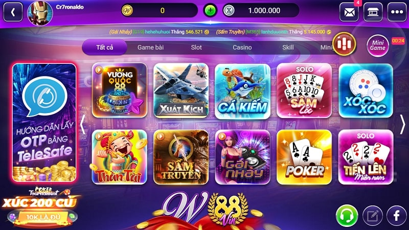 Game slot đổi thưởng uy tín Win88