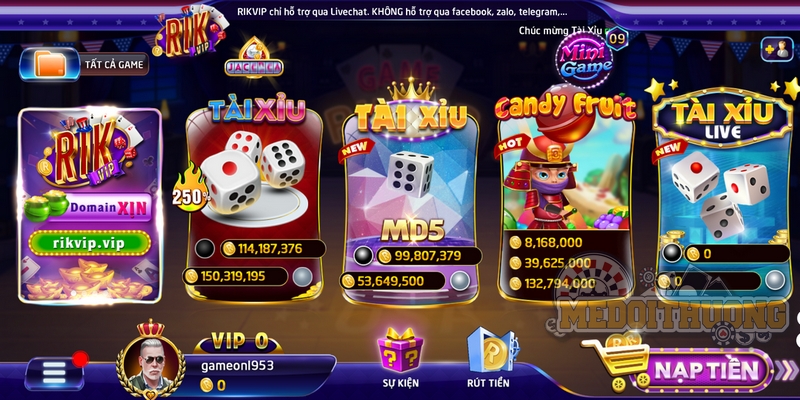 Top 4 game bài đổi thưởng uy tín Rikvip